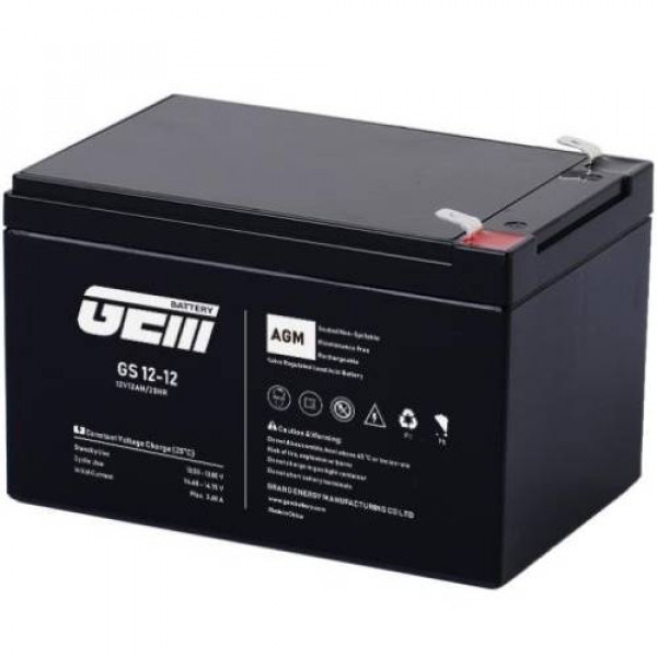 Акумуляторна батарея GEM Battery 12V-12Ah, AGM, F1/F2, (GS 12-12) Київ - фото 1