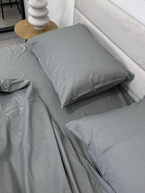 Ecotton Підковдра на блискавці Ecotton двоспальний 180х215 см сатин із бавовни однотонний корич Киев - изображение 3