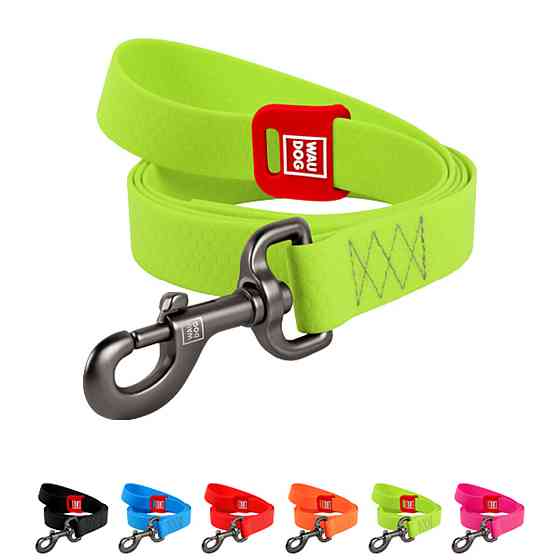 Водостойкий поводок для собак WAUDOG Waterproof, S, Ш 15 мм, Д 305 см салатовый Киев