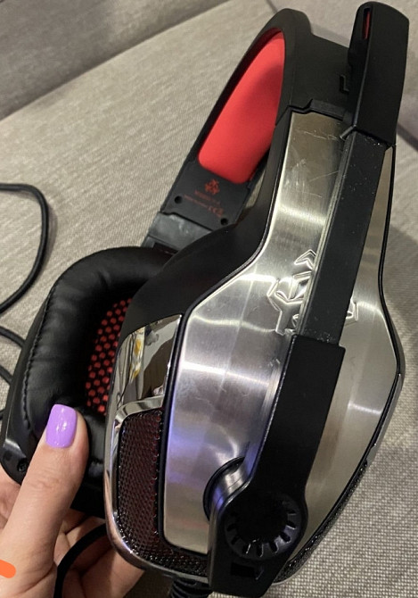 Игровая гарнитура Hunterspider Gaming V4 с LED подсветкой. Харьков - изображение 2