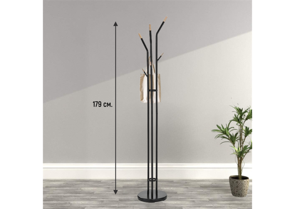 Вішак SANDER чорний/бук Київ - фото 3