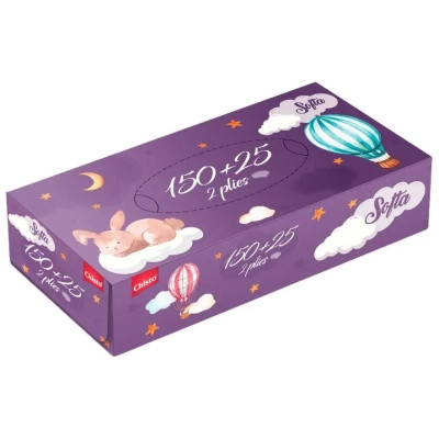 Салфетки косметические Chisto Softa Bunny 2 слоя 150+25 шт. (4823098412441) Винница - изображение 1