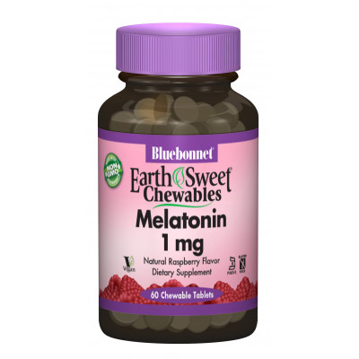 Амінокислота Bluebonnet Nutrition Мелатонін 1 мг, Смак Малини, Earth Sweet Chewables, 60 жувал (BLB0990) Вінниця - фото 1