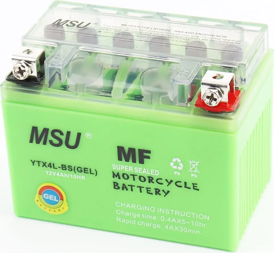 Аккумулятор мотоциклетный гелевый MSU YTX4L-BS 12V 4Ah Чортков - изображение 2
