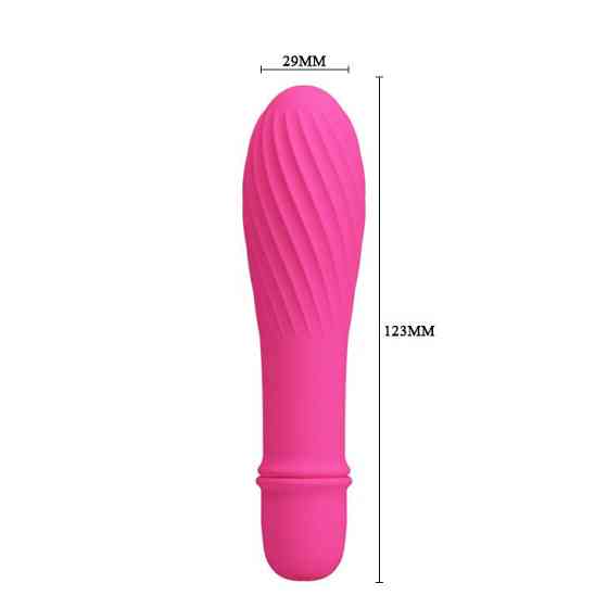 Мини-вибратор рельефный Solomon Pretty Love розовый, 12 х 2.9 см Sex Aura Киев