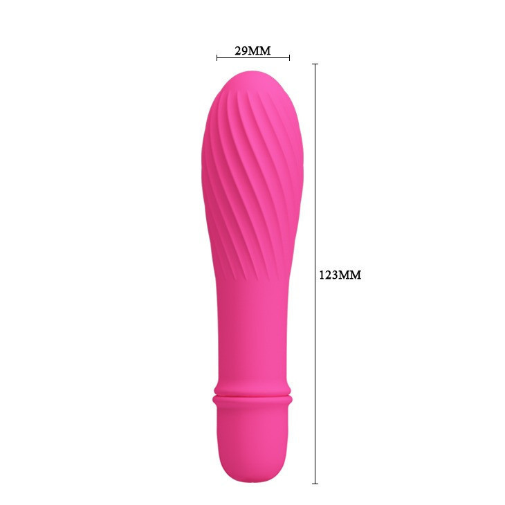 Міні-вібратор рельєфний Solomon Pretty Love рожевий, 12 х 2.9 см Sex Aura Київ - фото 6