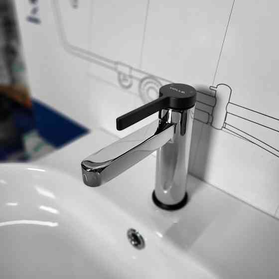 Смеситель для раковины Volle MORA cromo+de la noche 1537.010125 хром/чорний Киев