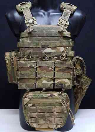 Тактический комплект плитоноска М6 с подсумками без плит (Мультикам пиксель) Винница