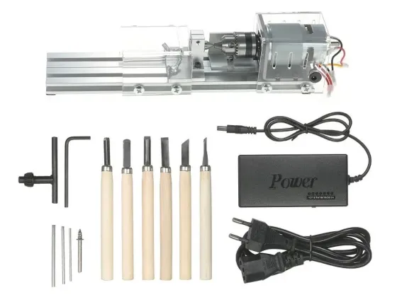 Мини токарный станок по дереву 100 Вт, сетевой, для моделизма и изготовления бусин Киев