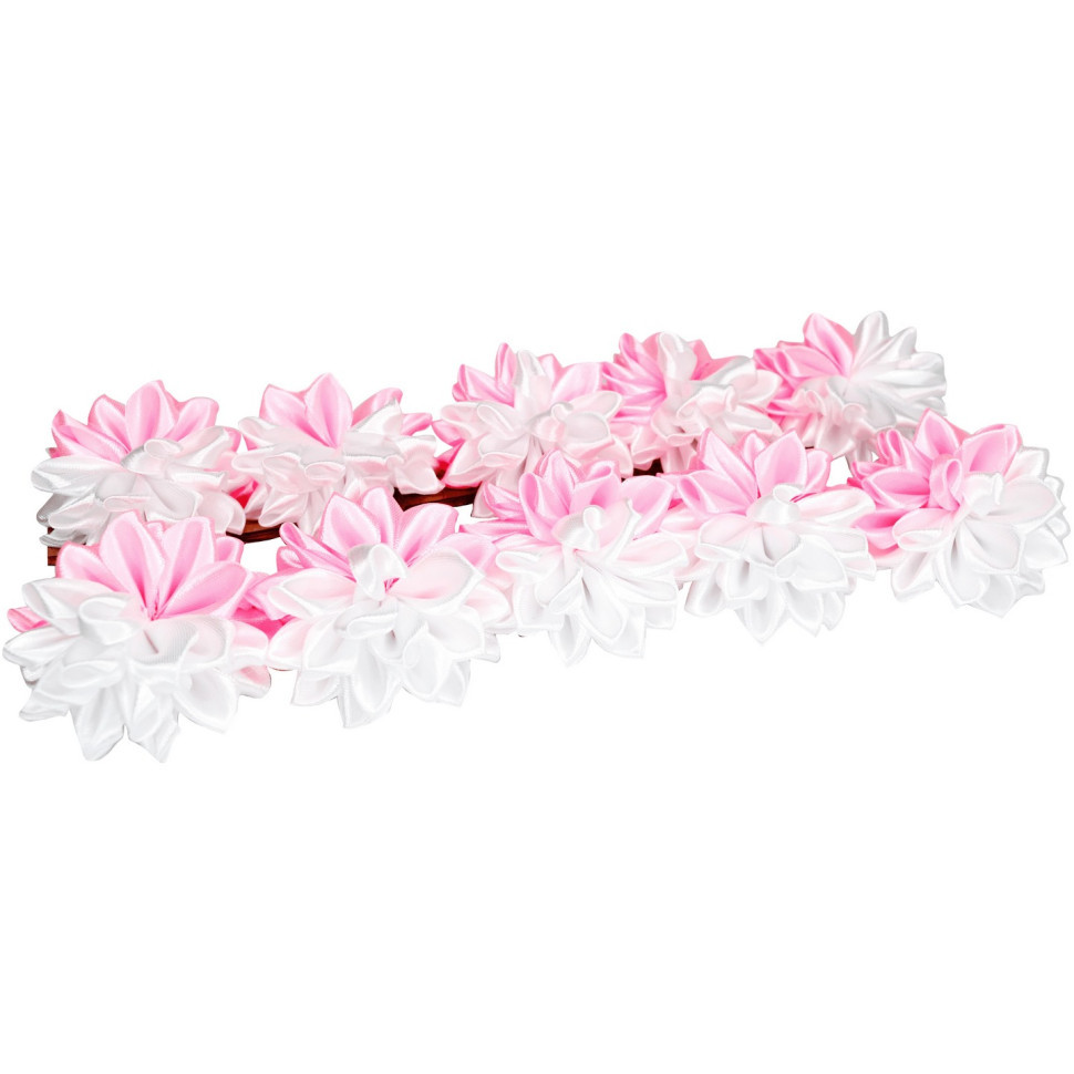 Набір резинок для волосся 0108-345, 10 штук, з бантом-квіткою Вінниця - фото 1