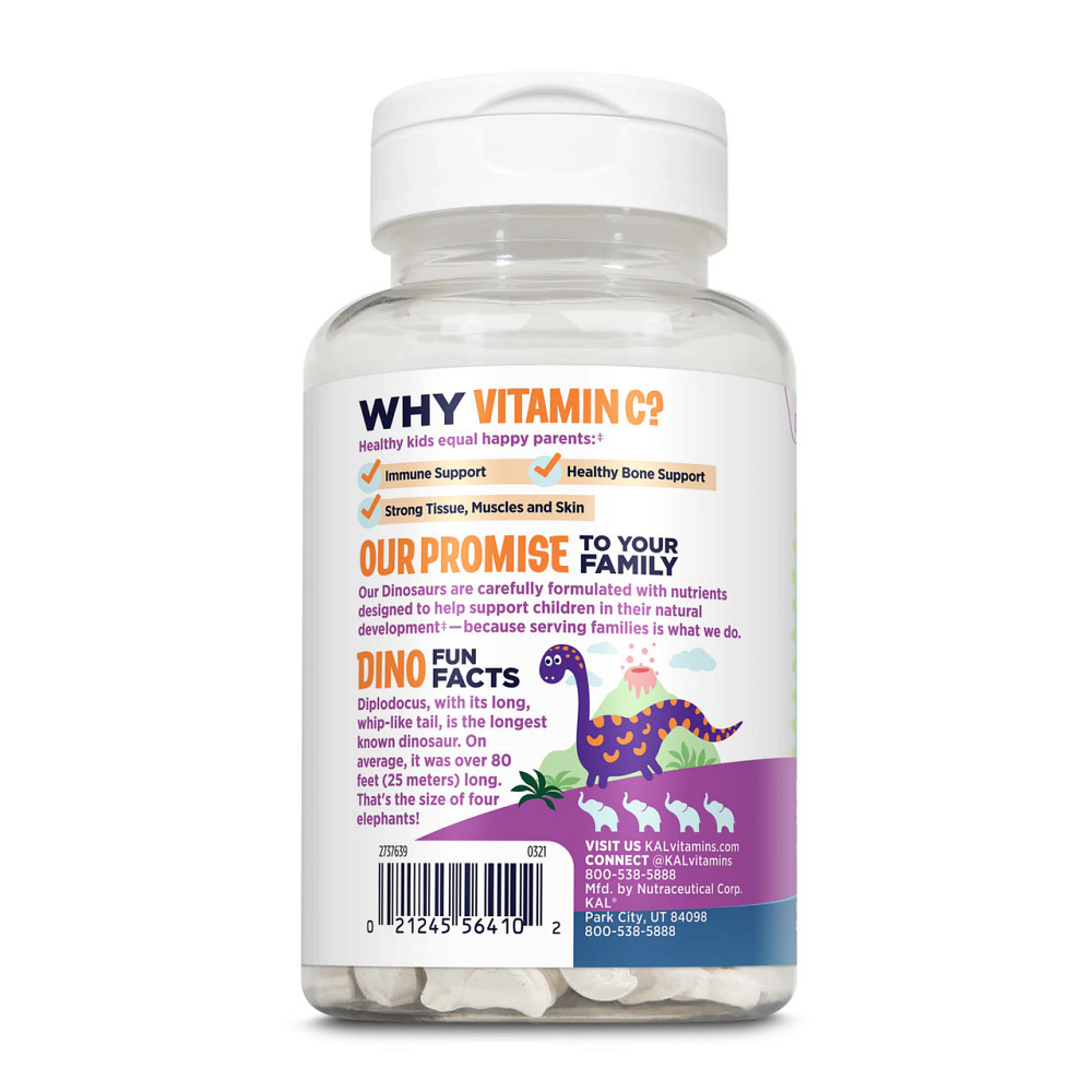 Вітамін С для дітей KAL C-Rex 100mg 100 жов таб апельсин Київ - фото 3