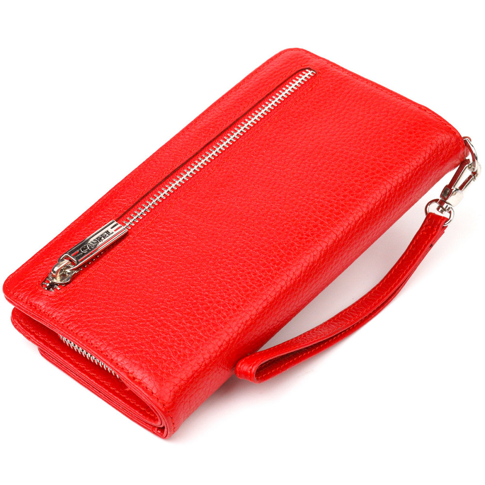 Вместительное женское портмоне клатч из натуральной кожи CANPELLINI 21535 Красное Киев - изображение 2