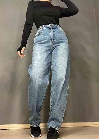 Джинси жіночі Cool Angels 3101 SKATER jeans банани висока талія стрейчеві світло сині, світло-синій, Одеса