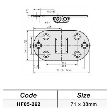 Петля Stamped Hinges 71 X 38Mm Дніпро - фото 1