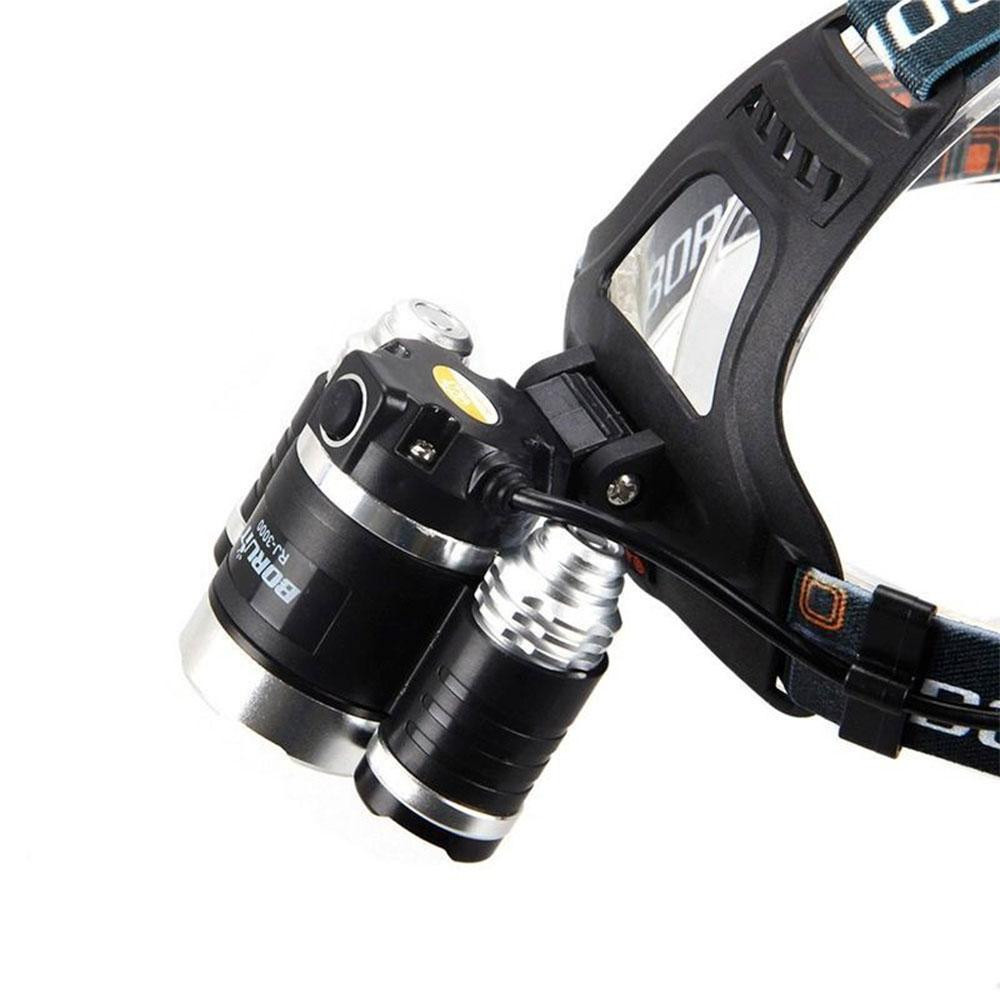 Налобний ліхтар RJ-3000 T6+2XPE + Подарунок 2шт Акумулятор 8800mAh / Потужний акумуляторний ліхтарик на голову Київ - фото 3