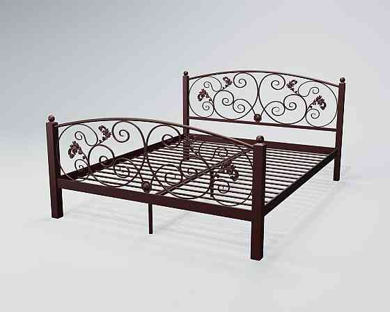 Двуспальная металлическая кровать Магнолия от ТМ Теnero 160х190, Щит ДВП, 1 ящик Харьков