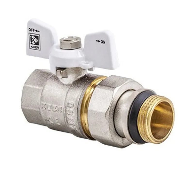 Кран з американкою 1/2" "антіпротечка" (Koer KR.227.W-Gi) білий (KR0190)   ( 27224 ) Харків - фото 1
