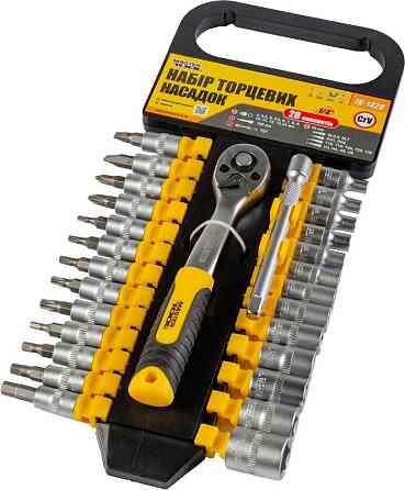 MASTERTOOL Набір головок торцевих 6-гранних MASTERTOOL ¼" 4-14 мм TORX PH HEX SL з тріскачкою 7 Киев