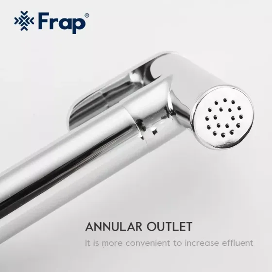 Гігієнічний душ прихованого монтажу Frap F7516 з тримачем паперу та поличкою, хром Київ