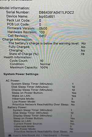 Ноутбук Apple Model A3114 MacBook Air 15 2024 m3 16ram 256 ssd Київ