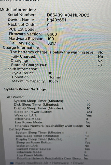 Ноутбук Apple Model A3114 MacBook Air 15 2024 m3 16ram 256 ssd Київ - фото 1
