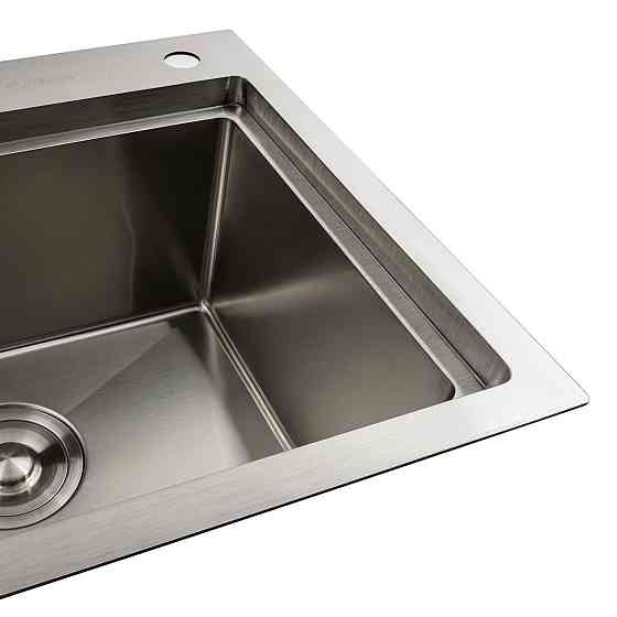 PLATINUM Кухонна мийка нержавійка 78*43 R Platinum Handmade (два отвори, круглий сифон 3,0/0,8) Киев