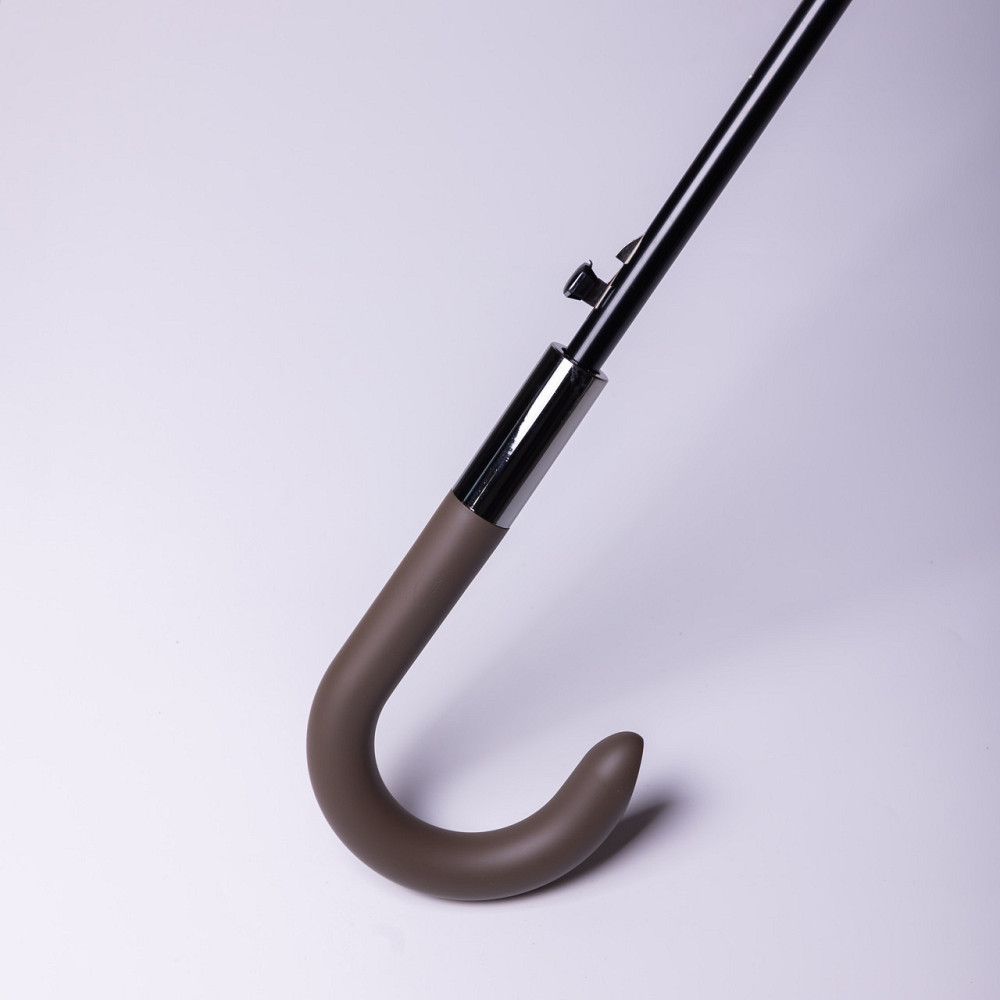 Класична парасолька-тростина напівавтомат з поліестеру 16 спиць діаметр 117 см Сірий HP-23-4G Київ - фото 2