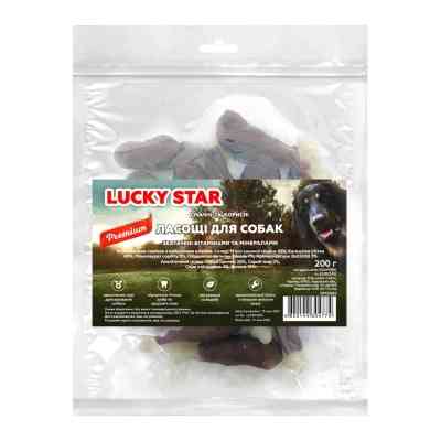 Ласощі для собак Lucky Star М&apos;яка качина гомілка з кальцієвою кісткою 7 см 200 г (4820144304774) Вінниця