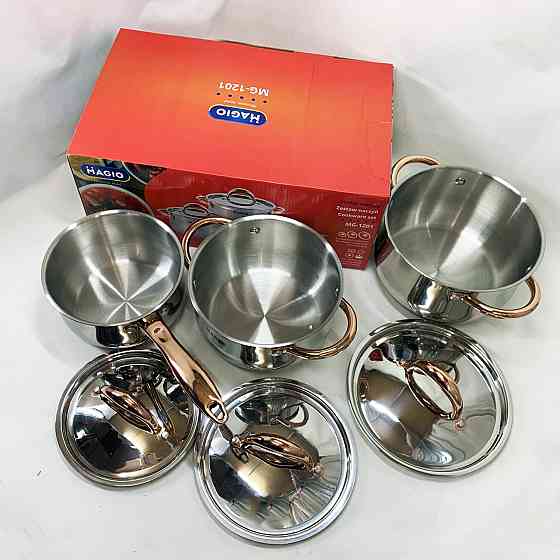 Набір каструль з антипригарним покриттям MAGIO, Набір каструль для електронної плити KY-48 Івано-Франківськ