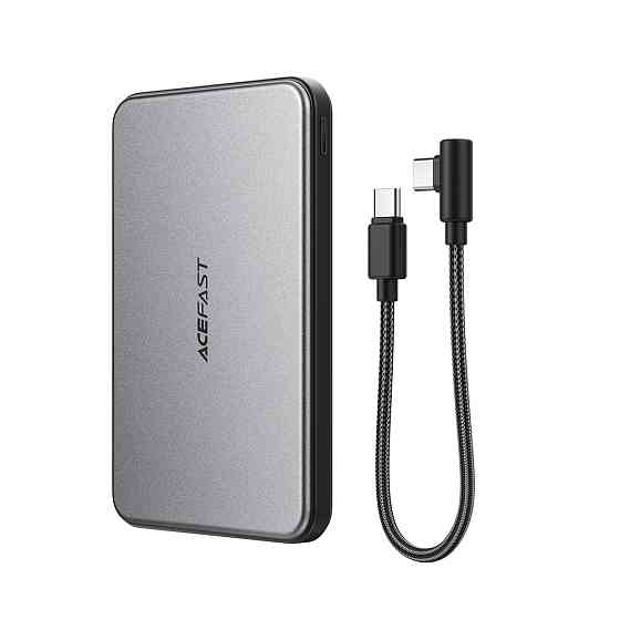 Павербанк 5000 mAh ACEFAST M30-5000 PD20W швидка зарядка магнітний кабель у комплекті чорний power bank повербанк Одеса