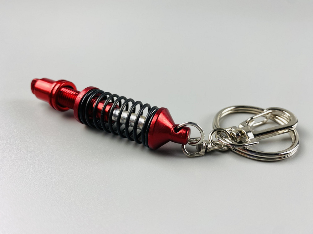 Брелок червоно-сріблястий амортизатор в зборі, Авто брелок для автомобільних ключів Мукачево - фото 3