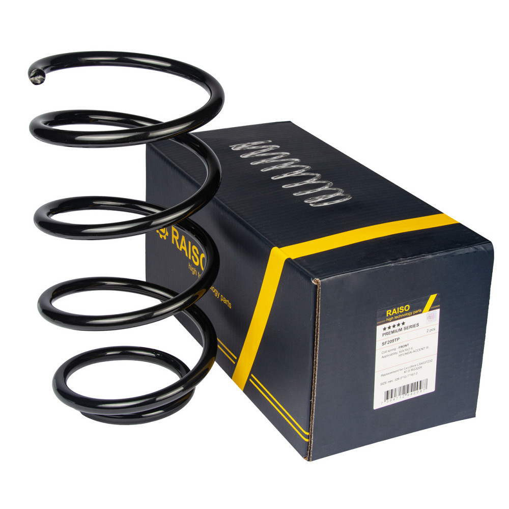 Пружина передня Raiso (Швеція) Hyundai Accent III, Хюндай Акцент 3 05-11 #SF209TP UADVOOJ22 Ковель - фото 1