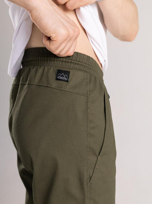 Котонові штани чоловічі весняні осінні хакі з кишенями Pobedov Step Київ - фото 5
