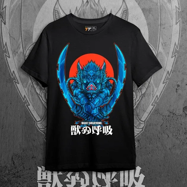 Футболка для подростка мальчика с принтом Клинок, рассекающий демонов Іноске Размер 160 Anime10064 Днепр - изображение 1