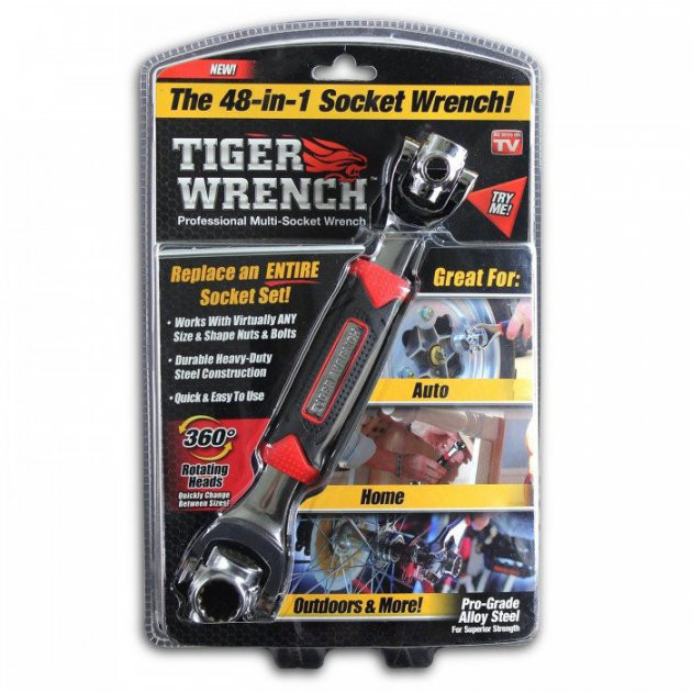 Універсальний ключ 48 в 1 Universal Tiger Wrench PRO 2428 new original Надміцний набір універсальних ключів CK-68 Львів - фото 10