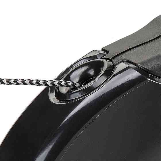 Поводир - рулетка для собак з шнуром Ferplast Amigo Cord (Ферпласт Аміго Корд) 14 х 3.6 x h 12 см - S, чорний Запоріжжя