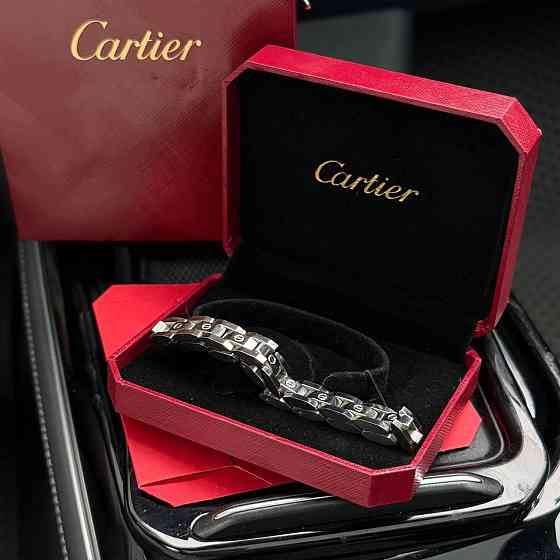 Мужской фирменный браслет Cartier (6110), фирменная упаковка Киев
