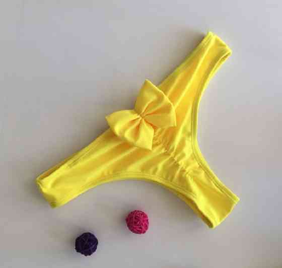 Труси для купальника з бантом жовтий Київ