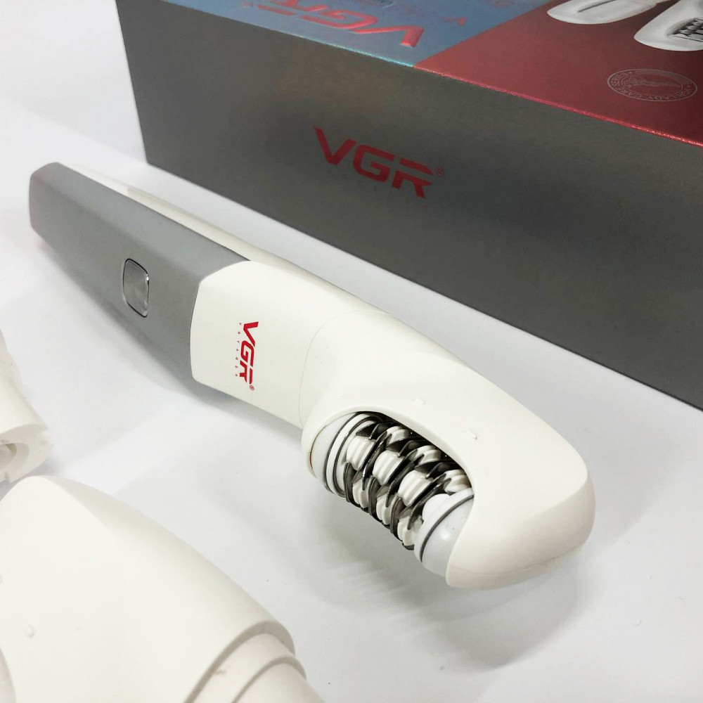 Професійна терка для п'ят VGR 5 в 1 V-752, Жіночий багатофункціональний епілятор з насадками YN-35 Івано-Франківськ - фото 4