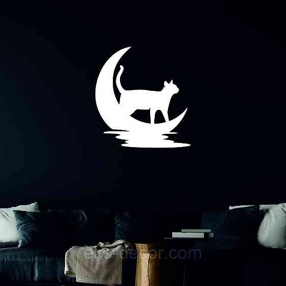 Декоративное настенное 3D Панно «Кот» Декор на стену с объемом 90*84 см, Белый Киев