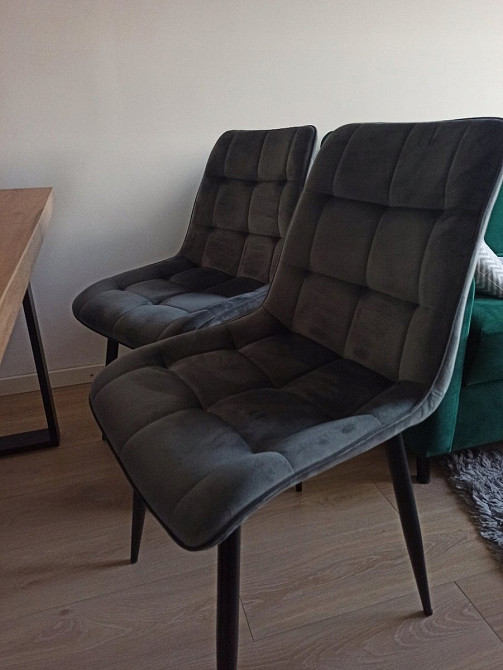 Стілець CHIC VELVET чорний каркас/сірий BL.14 Київ - фото 8