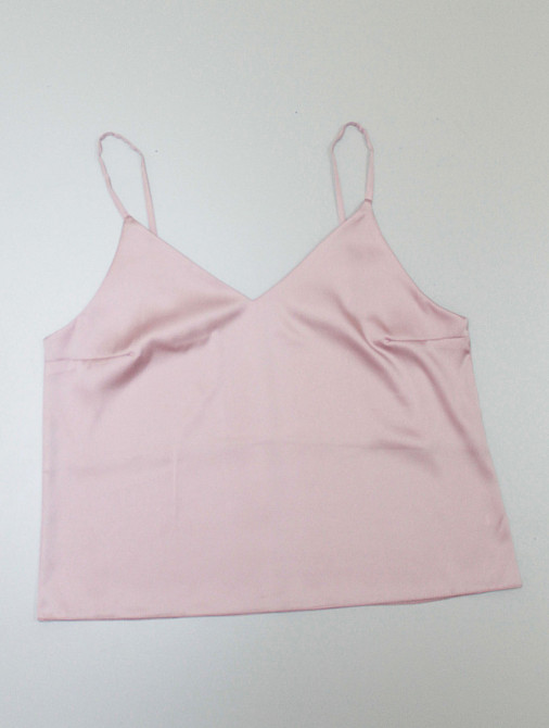 Шелковая майка на тонких бретельках Пудровый M Харьков - изображение 10