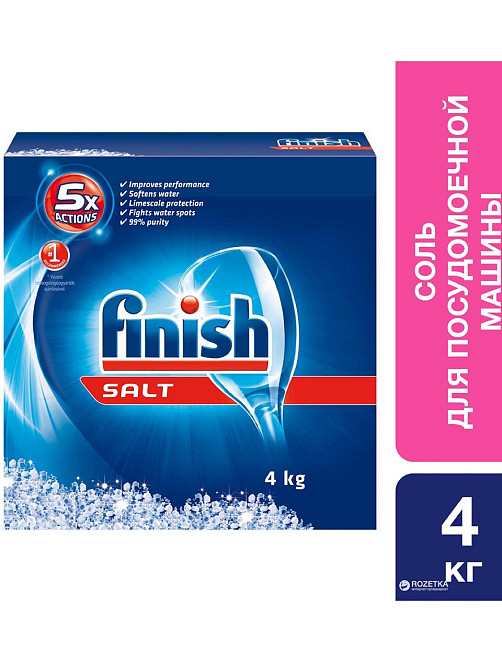 Сіль для посудомийних машин FINISH 4кг Виноградів - фото 1