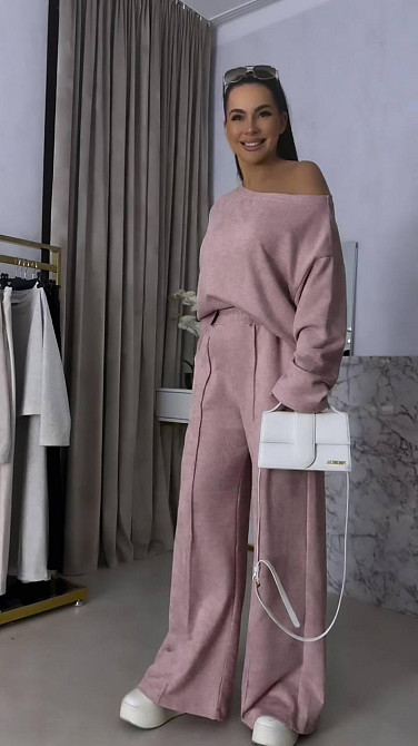 Женский прогулочный костюм двойка: кофта и штаны двунить Мокко, 42/46 Одесса - изображение 4