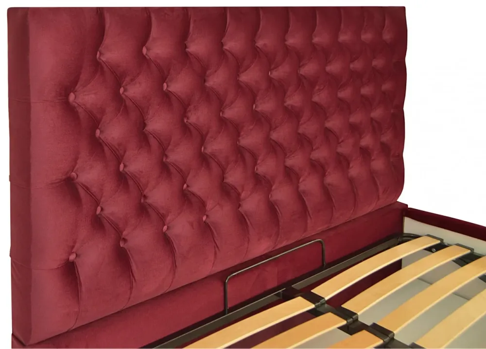 Ліжко Cambridge Comfort 120 х 200 см Missoni 026 З підйомним механізмом та нішою для білизни Бордовий Київ - фото 3