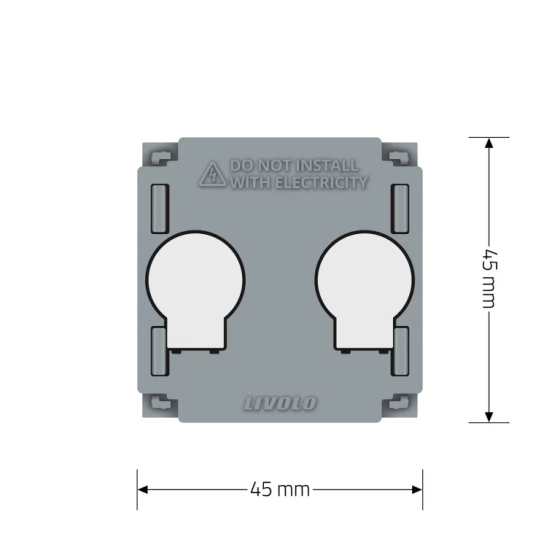 Сенсорна кнопка LIVOLO, 2 сенсори, без фіксації (дзвінковий / імпульсний), безпотенційний / сухий контакт, живлення 12-24В (VL-FC2HC-2G) Коломыя