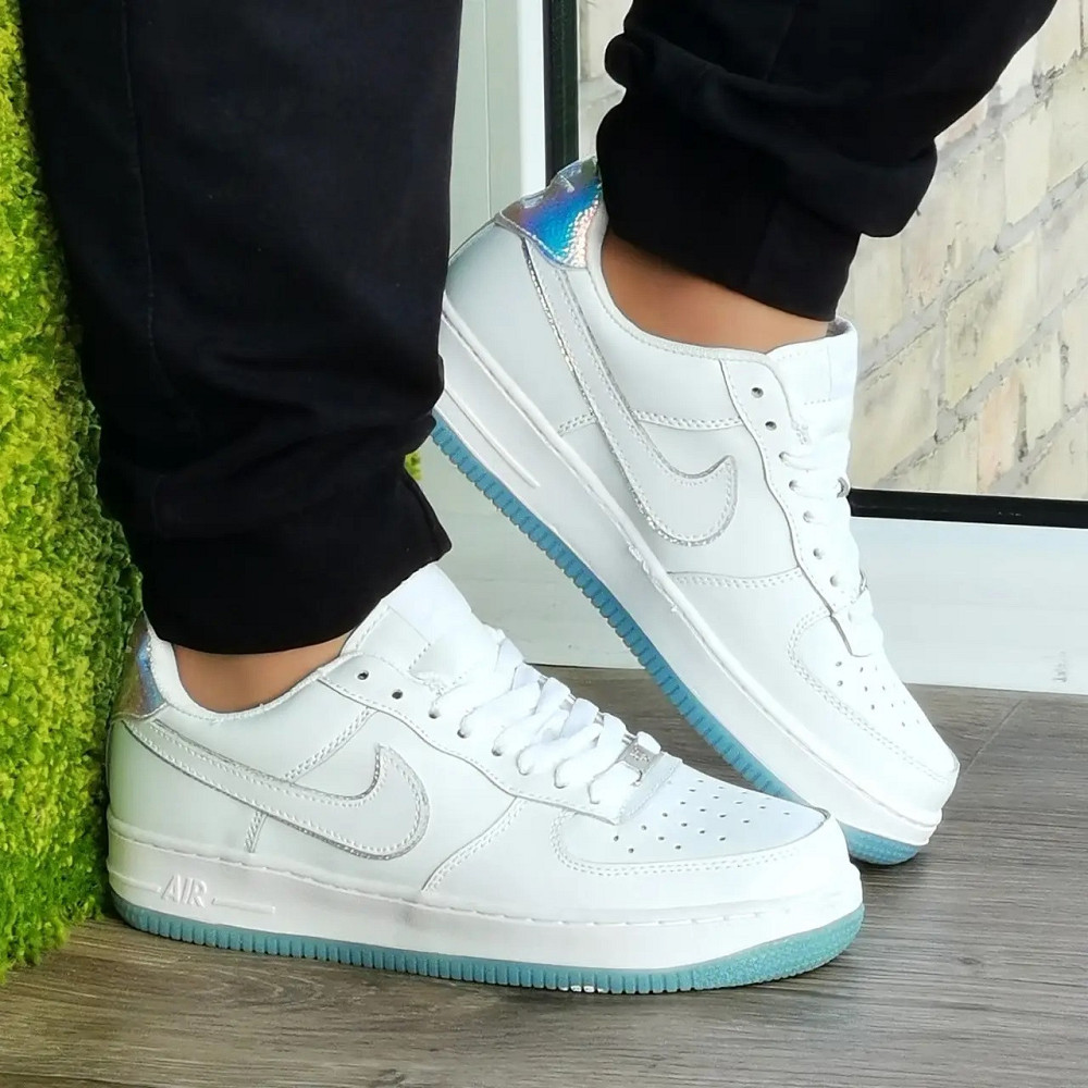 Кроссовки Nike Белые Женские Форсы Кожаные Найк (размеры: 36,37,38,39,40,41) Днепр - изображение 7