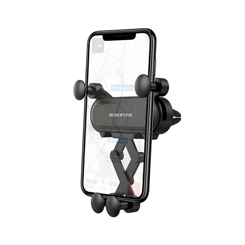Автотримач для телефона BOROFONE BH18 Journey series in-car phone holder, carbon fiber pattern durable Киев - изображение 3