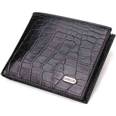 Портмоне Canpellini Из натуральной кожи Черное (21867) Винница