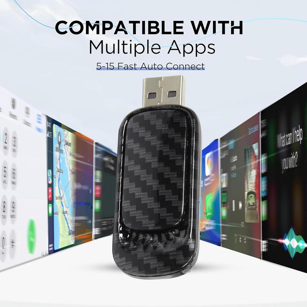 Бездротовий адаптер CarPlay для Apple iOS 12+ для авто 2017-2024р, перетворення провідного Карплей, Bluetooth Wi-Fi Київ - фото 3